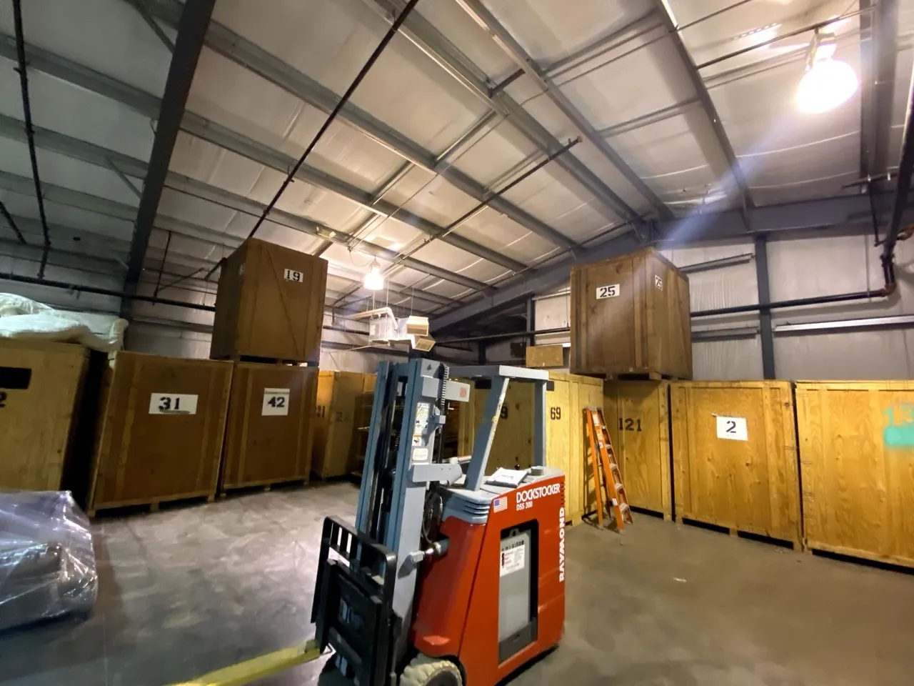 Castle Express climate-controlled storage facility in Enfield CT with numbered storage vaults